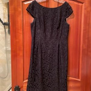 NEW! Black lace cape sleeve dress
